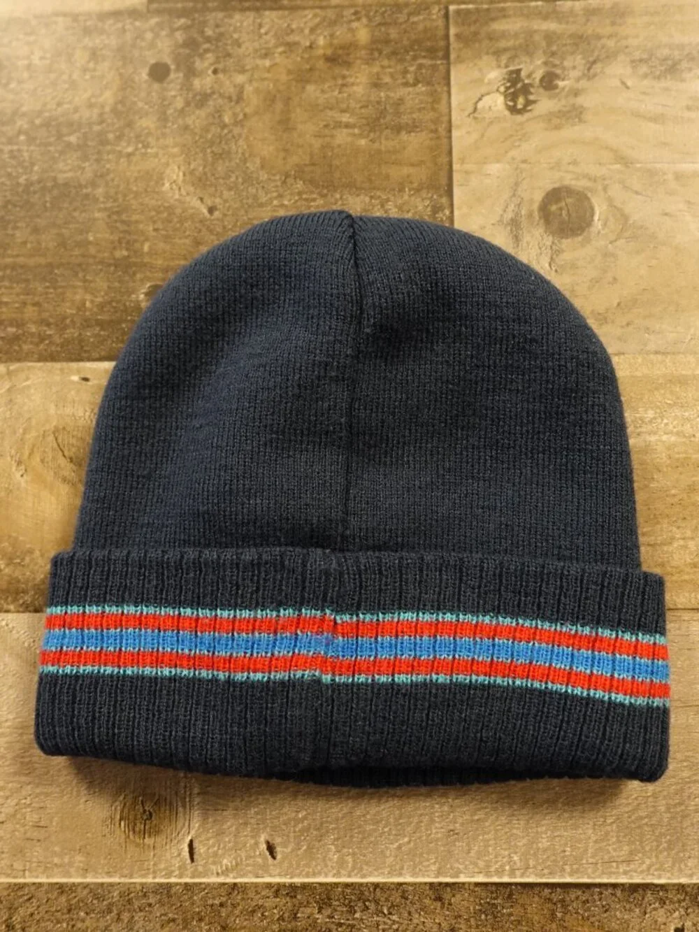 Super Mario Knit Beanie Hat Youth OSFM‎ Navy Striped Nintendo Character